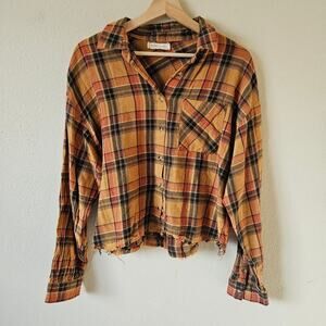 Gilded Intent Plaid Flannel Shirt XL
